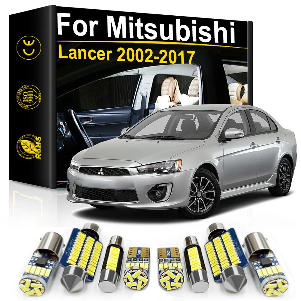 For Mitsubishi Lancer 7 8 9 10 EVO 2003 2005 2006 2007 2008 2009 2010 2011-2017 Canbus LED Interior Lights License Plate Lamp