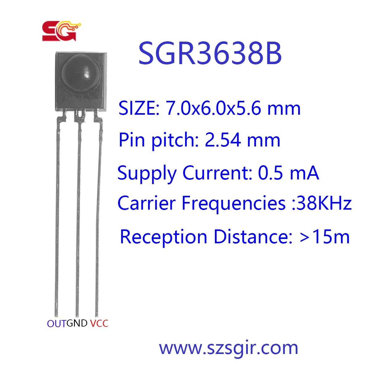 مراجعات وتحليل لوحدة استقبال الإشارة تحت الحمراء (IR Receiver) SGR3638B