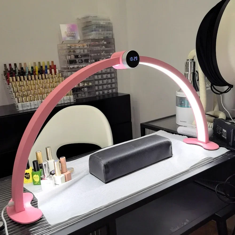 New Half Moon Professional Knob Touch Screen Desk Lamp for Makeup Eyelash Extension Eyebrow Nail Salon Fill Light Table Lamps