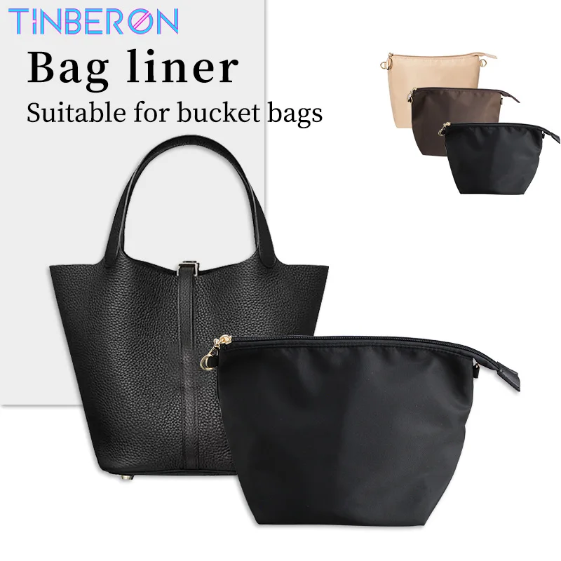 TINBERON-Sac intérieur de rangement de maquillage, sac de rangement, insert de sac, convient pour panier à légumes, sacs cosmétiques en nylon E27