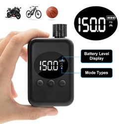 150PSI Wireless Mini Portable Pump For Bicycle Cordless Air Inflator Bicycle Pump Outdoor MTB Bike Accessories