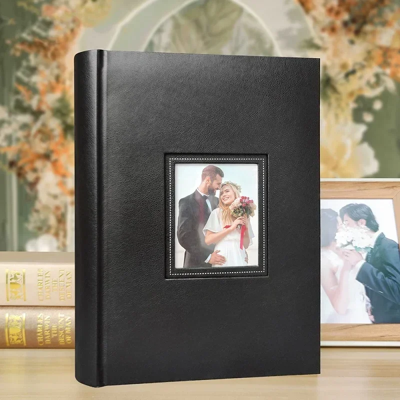 Premium Photo Album with Postcard Storage, 300 Photo Capacity, Versatile Picture Organizer, Memories, 6" image 2