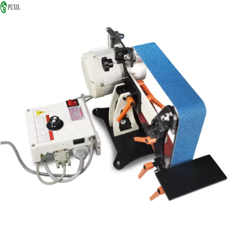 AC 220V Electric Belt Sander Brushless Servo Motor Knife Sharpener Vertical Horizontal Polishing Grinding Machine 915x50MM 750W