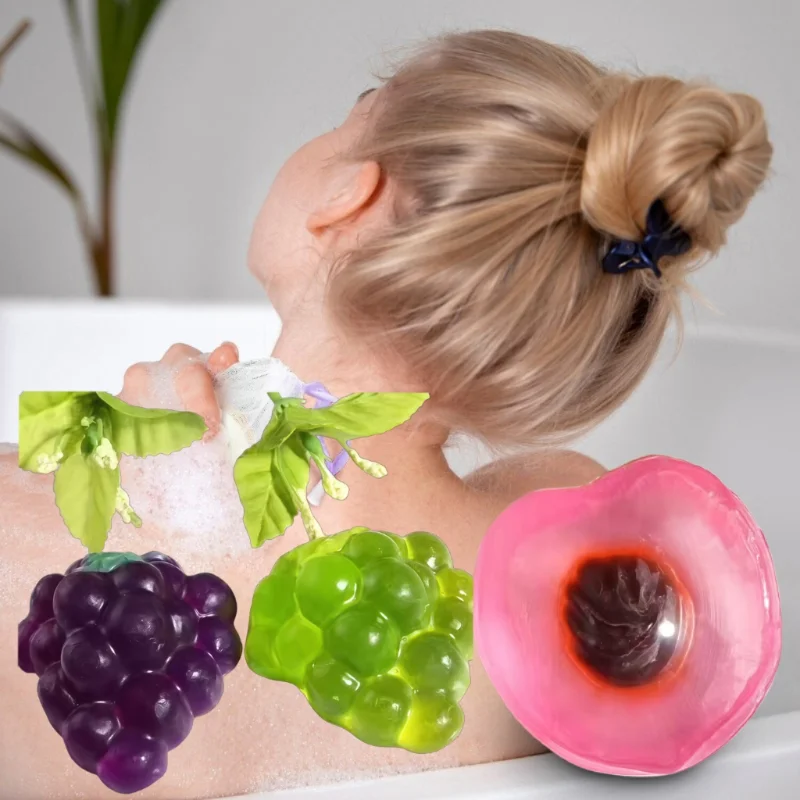 

Fruit Series Essential Oil Bath Soap Lemon Strawberry Grape Fruit Handmade Hand Soap Gentle Moisturizer Face Hand Body Bath Soap