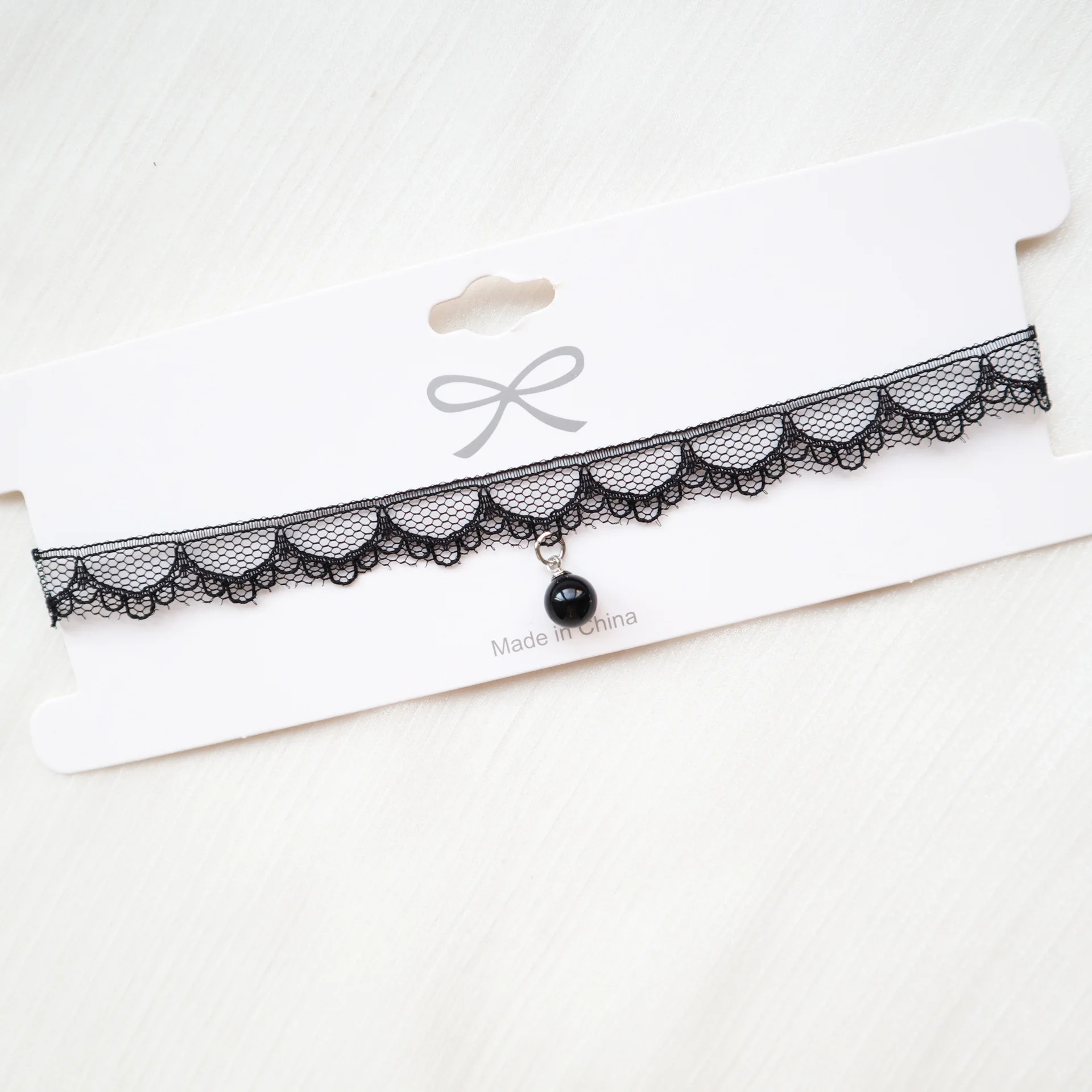 チョーカー ブラックレース ブラックパール ドロップペンダン - Pearl Choker Necklace Vintage のレビューと価格