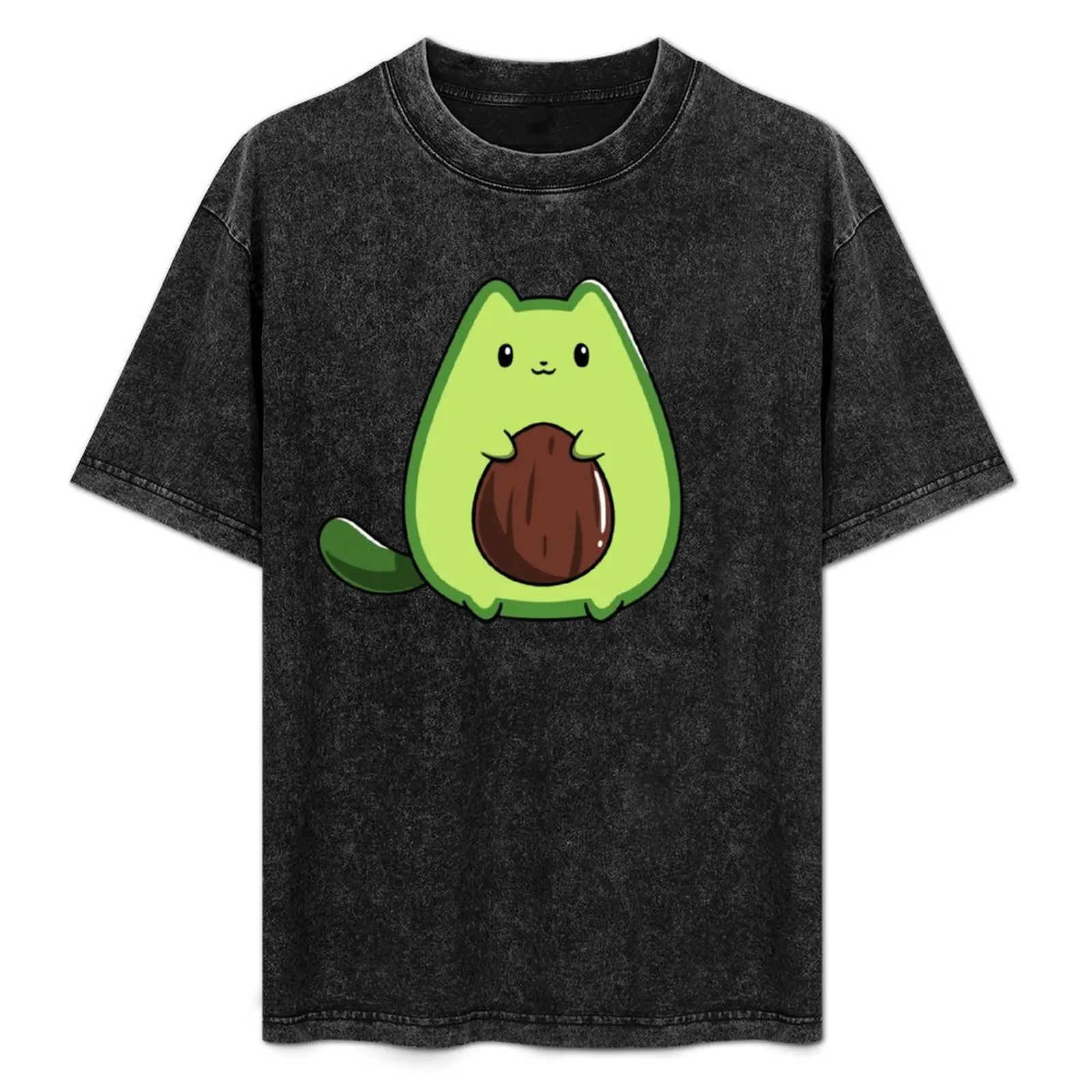 

Cute Avocado Cat T-Shirt cotton t shirt man man graphic shirt shirts for slim fit g shirts for men T-Shirt