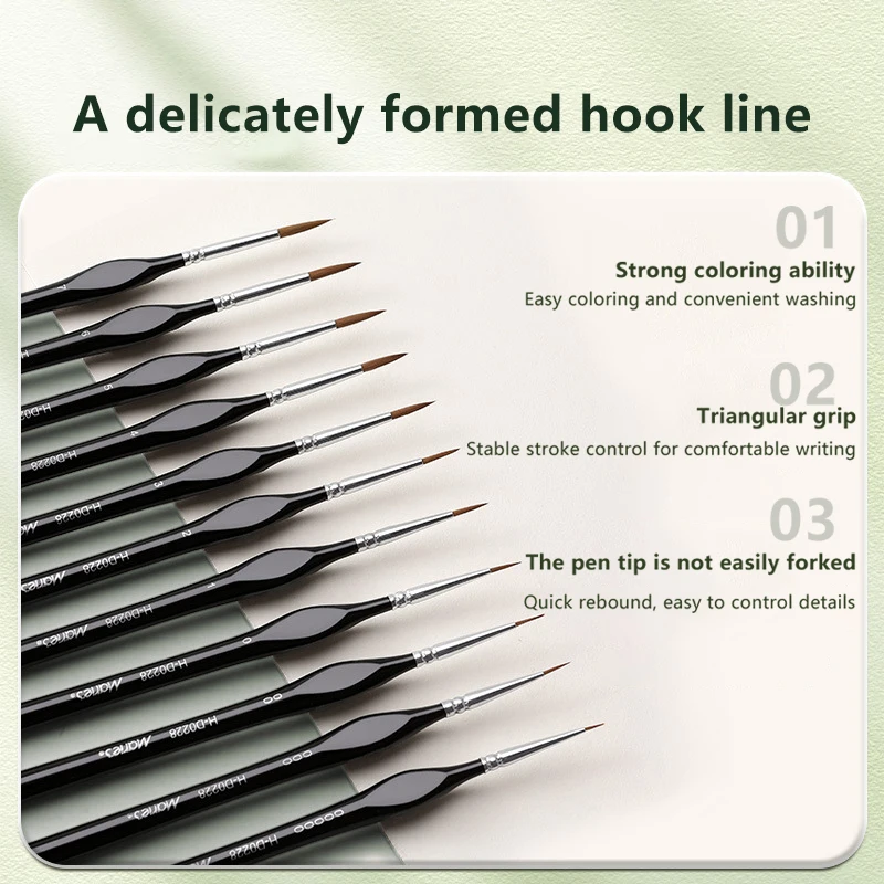 1Set Detail Paint Brush Set Miniature Painting Brushes Kit Professional Mini Fine Paint Brushes Set Fine Detail Paint Brush Set