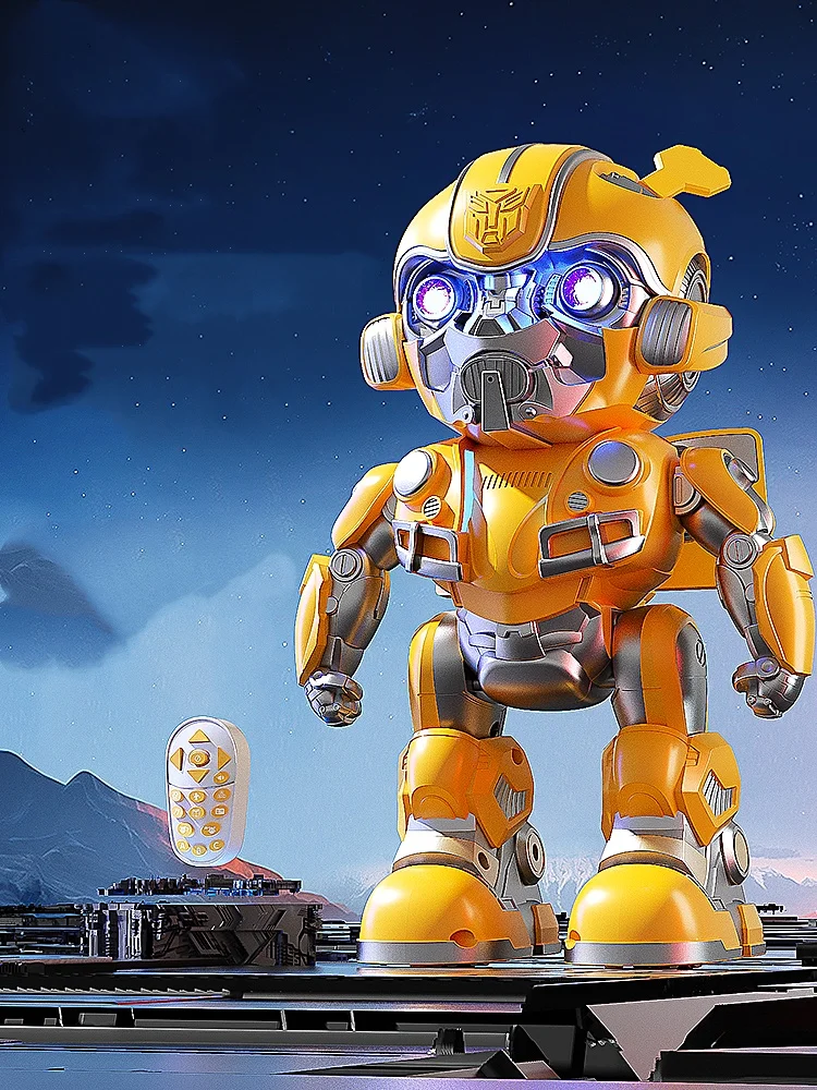 Controle Remoto Bumblebee Toy Transformers Robô, Educação Infantil, Máquina de Programação, Intelligent Dance Action Figure, Presente Toy PVC