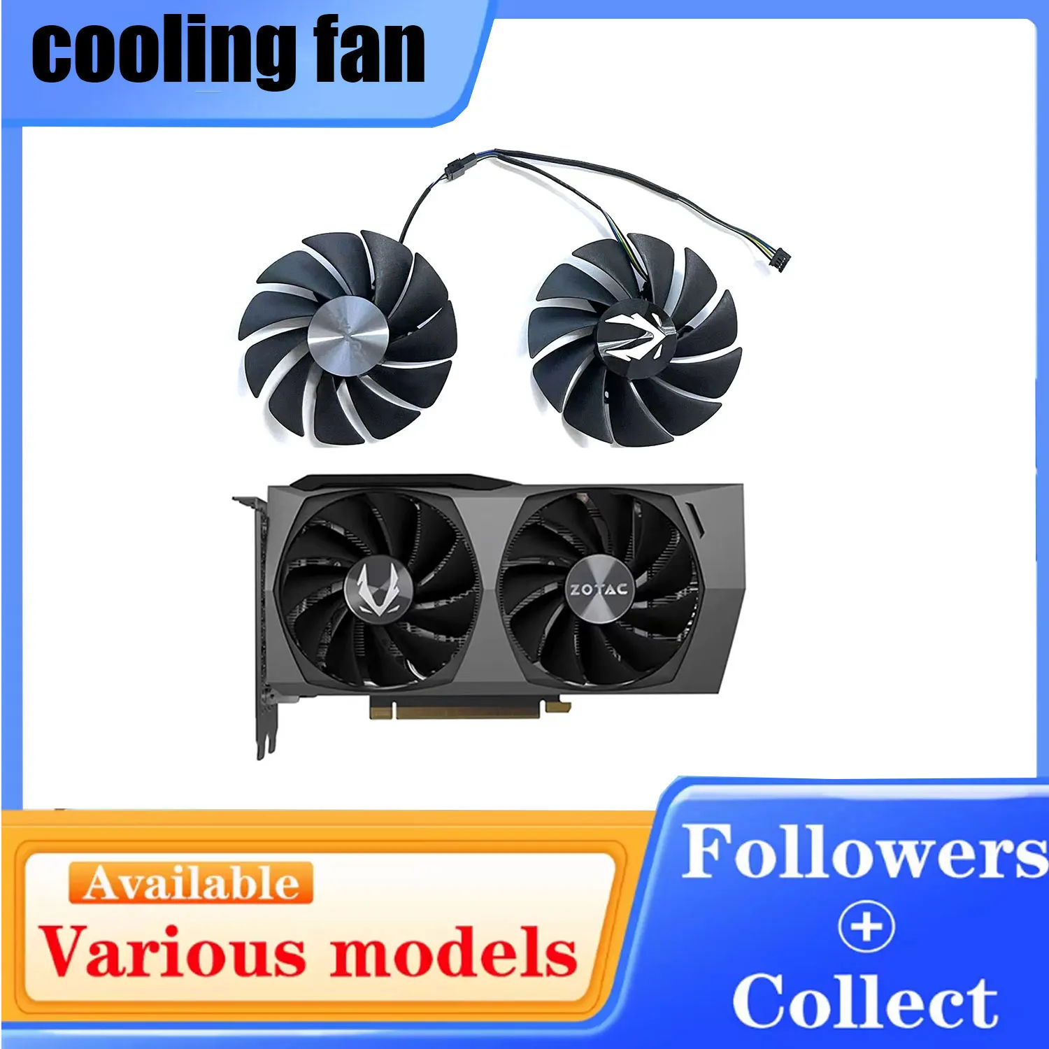New 87MM GA92S2U CF9015H12S RTX 3060 GPU Fan for Zotac Geforce RTX 3050 3060 3060TI Double Edge Blade Graphics Card Cooling