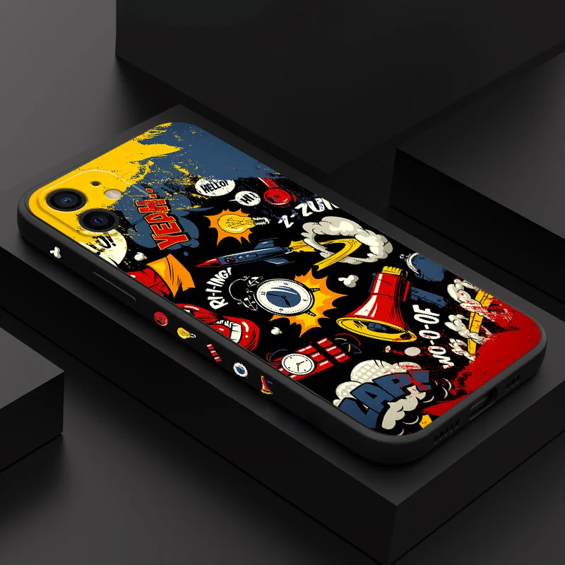 

Чехол для телефона Cartoon Blast для iPhone 12 11 X XR XS 8 7 SE2 Pro Max Plus Mini, мягкий чехол из жидкого силикона