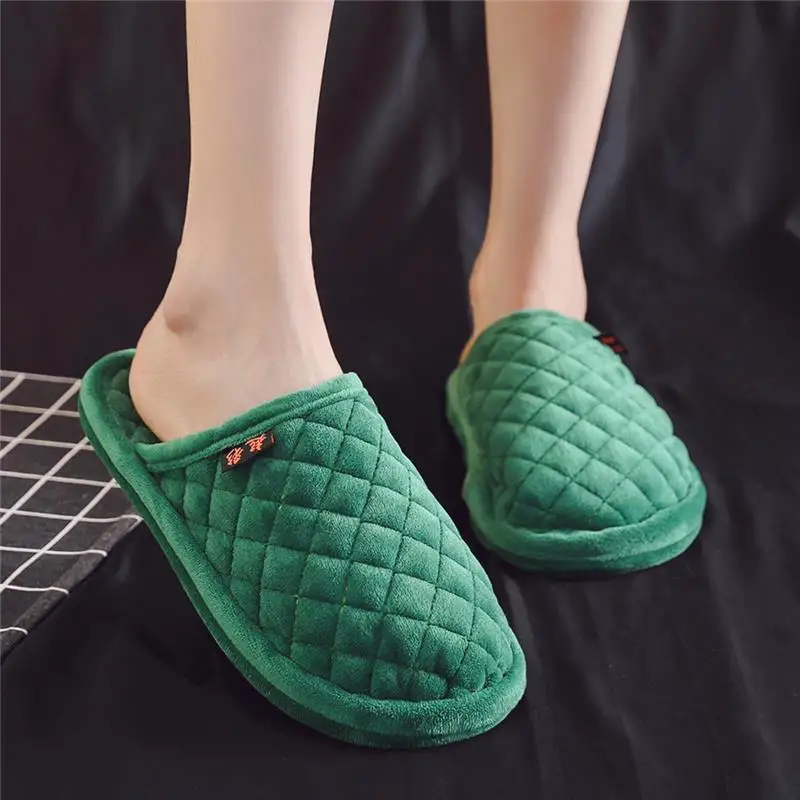 Plush Women's Bag Top Soft Cloth Bottom Slippers for Autumn and Winter Household Indoor Silent Wood Floor Tiles Machine Washable