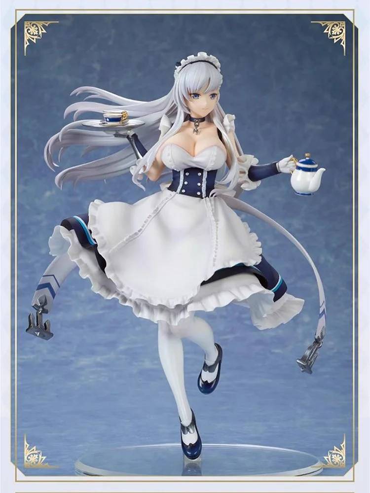 Genuine Edition Game Anime Peripheral Action Figure Azur Lane Hms Belfast Maid Attire Beautiful Girl Hand Do Classic Model Gift