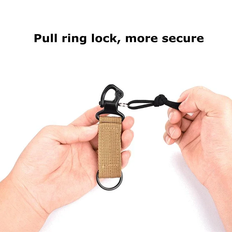 3pcs Pull Pin Lock Keychain For Belt Safety Lock Belt Loop Clip Key Chain Ring Holder Belt Hook Camping Outdoor Keyring Holder