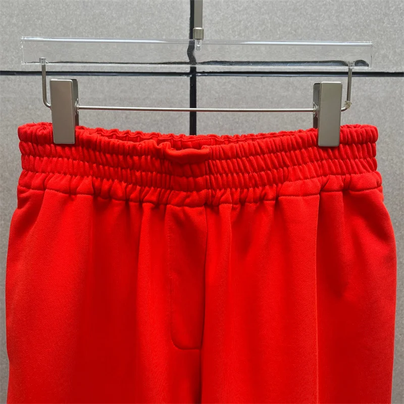 السراويل النسائية 2026 ربيع جديد مطاطا محبوك فضفاض بنطال ذو قصة أرجل واسعة مرونة الخصر القطن الخالص مستقيم الساق السراويل السراويل الرياضية #3