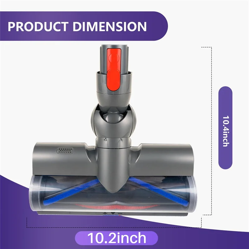 【24H-البيع!】مكانس دايسون V7 V8 V10 V11 V15 اللاسلكية-استبدال مكنسة كهربائية للرأس LED الضوء الأخضر، للسجاد والخشب الصلب F