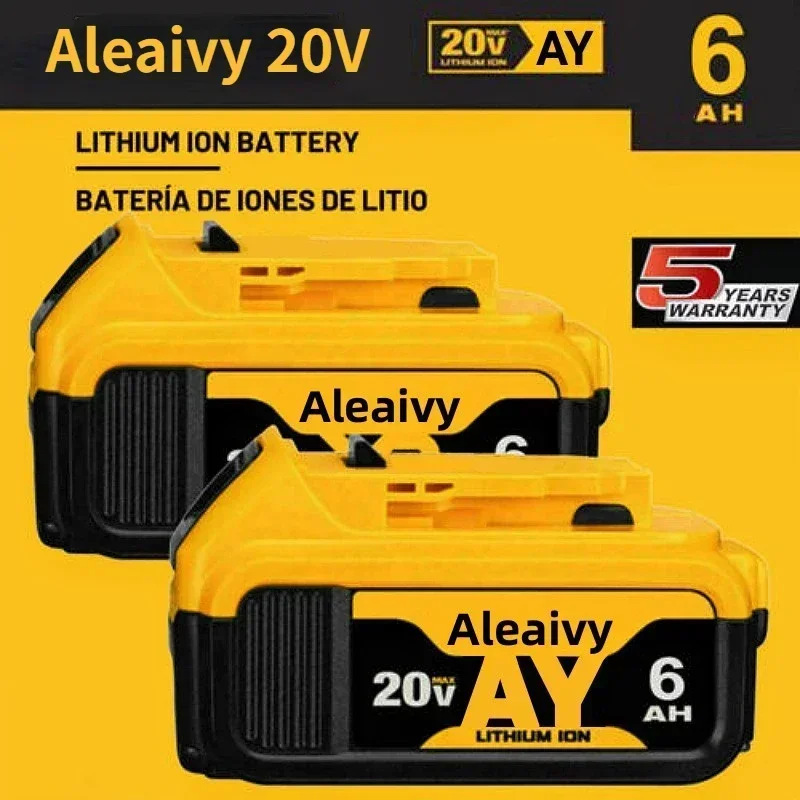 

20V 6.0Ah MAX Battery Power Tool Replacement for DeWalt DCB205 DCB 206 DCB181 DCB182 DCB200 20V 3A 5A 6A 18Volt 20v Battery