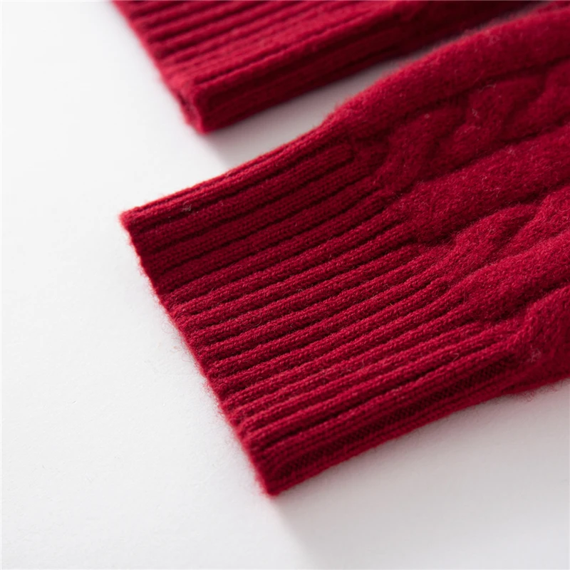 New Release: Men's Half High Collar Zipper Sweater Thickened 100% Pure Wool Knitted Sweater Autumn Winter Warm Clothing Cardigan