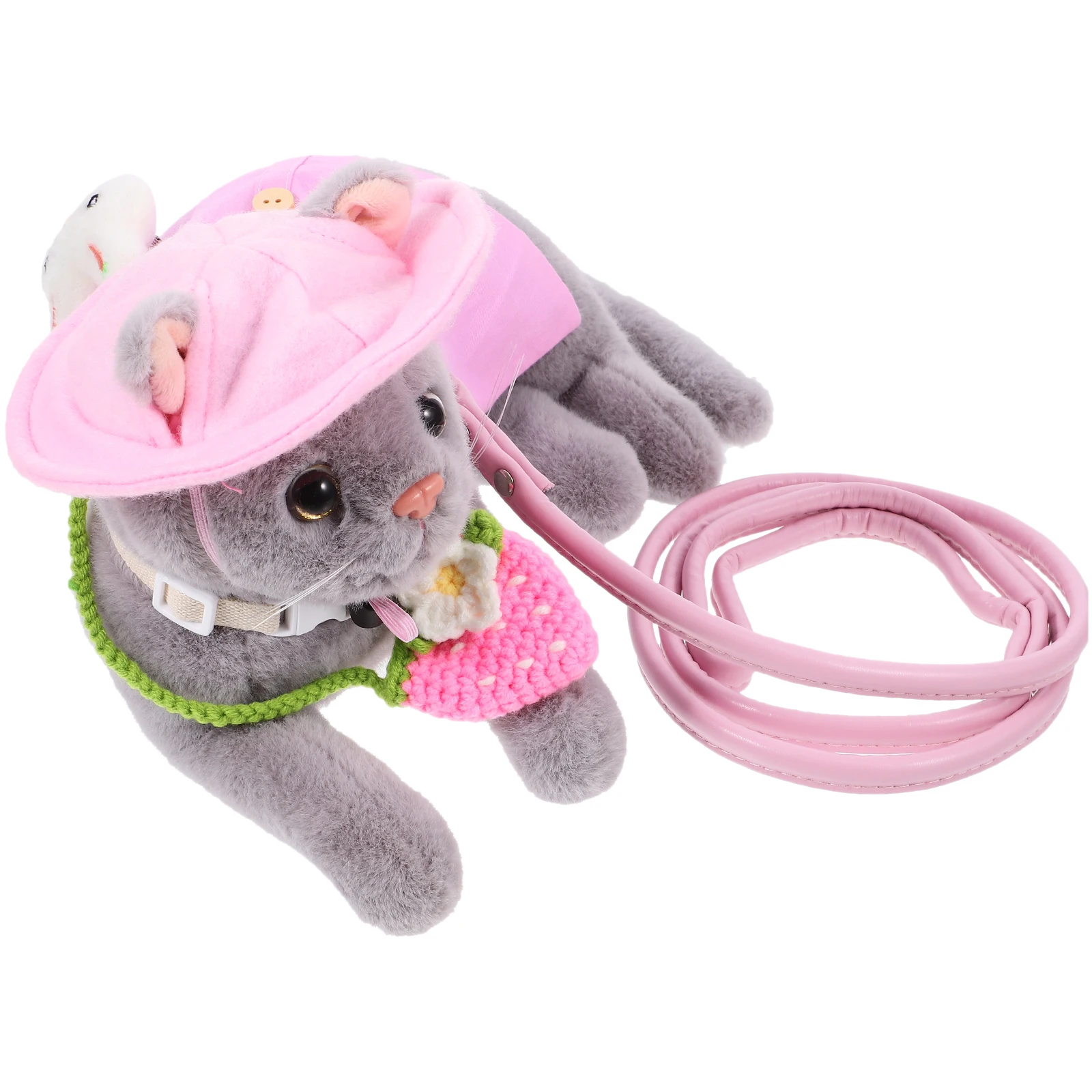 

1 set Pet Rabbit Clothes Set Harness Leash Adjustable Guinea Pig Costume Small Animal Ferret Kitten Wearable Outdoors Control