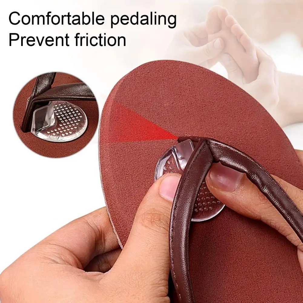 Forefoot Pads for Sandals Gel Pads for Thong Sandals No Slip Silicone Flip Flop Inserts Self Adhesive Toe Protectors for Pain