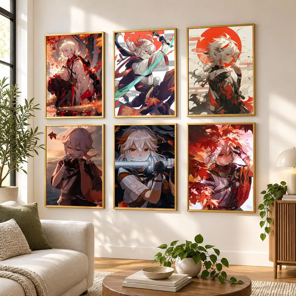 Genshin Impact Kaedehara Kazuha Poster HD art sticky wall waterproof home living room bedroom bar aesthetic decoration