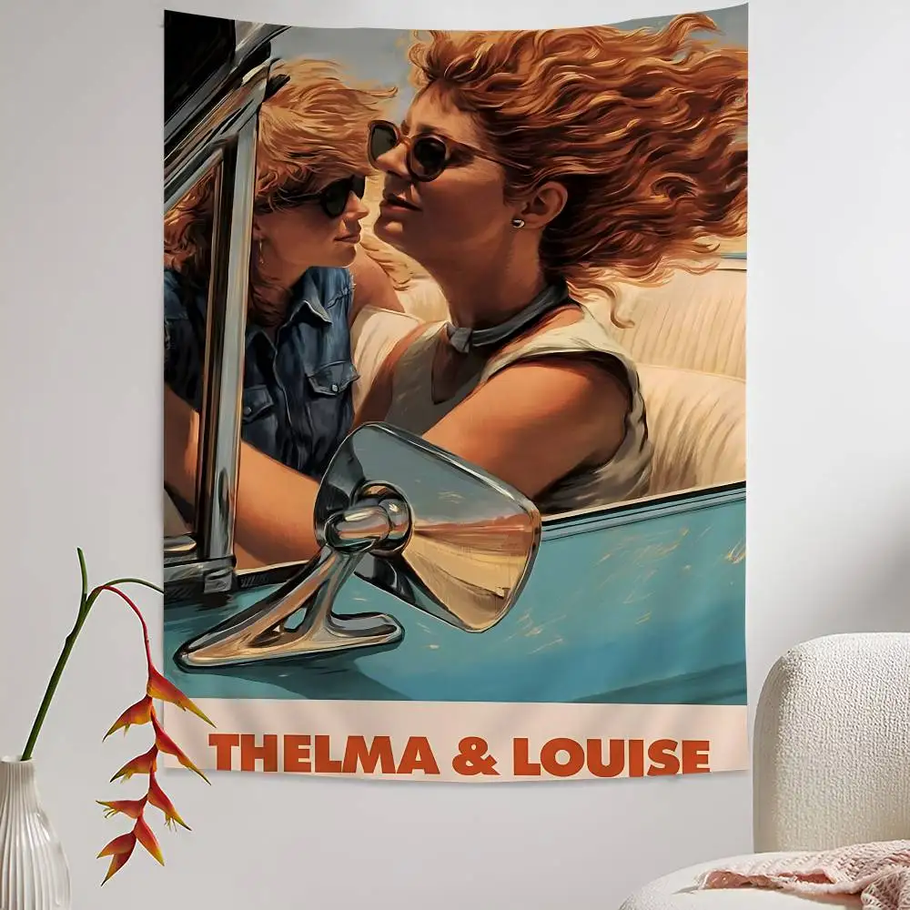 Classic Movie T-Thelma A-And L-Louise Tapestry Art Printing Japanese Wall Tapestry Anime Wall Hanging Home Decor