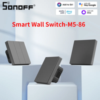 1-2PCS Sonoff M5 86 1C/2C/3C Switchman Wifi Smart Switch Remote Control APP Press Button Wall Timer Switch eWelink Alexa Google