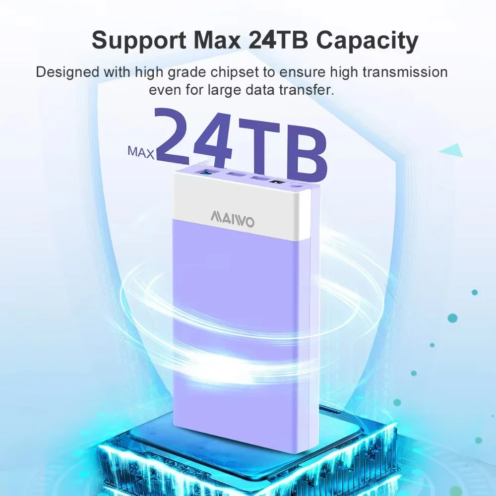MAIWO USB 3.0 10 Гбит/с M.2 Nvme SSD Корпус 2,5 дюйма 3,5 дюйма SATA III/II/I HDD up tp 24 ТБ Корпус SATA Адаптер Внешний жесткий диск Корпус