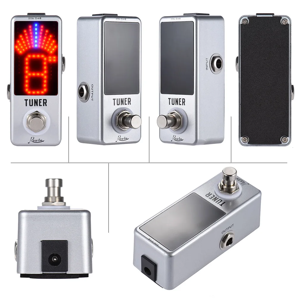 LT-910 Guitar Effects Mini Chromatic Tuner Pedal LED Display True Bypass Stringed Instrument Accessories for Guitar Bass