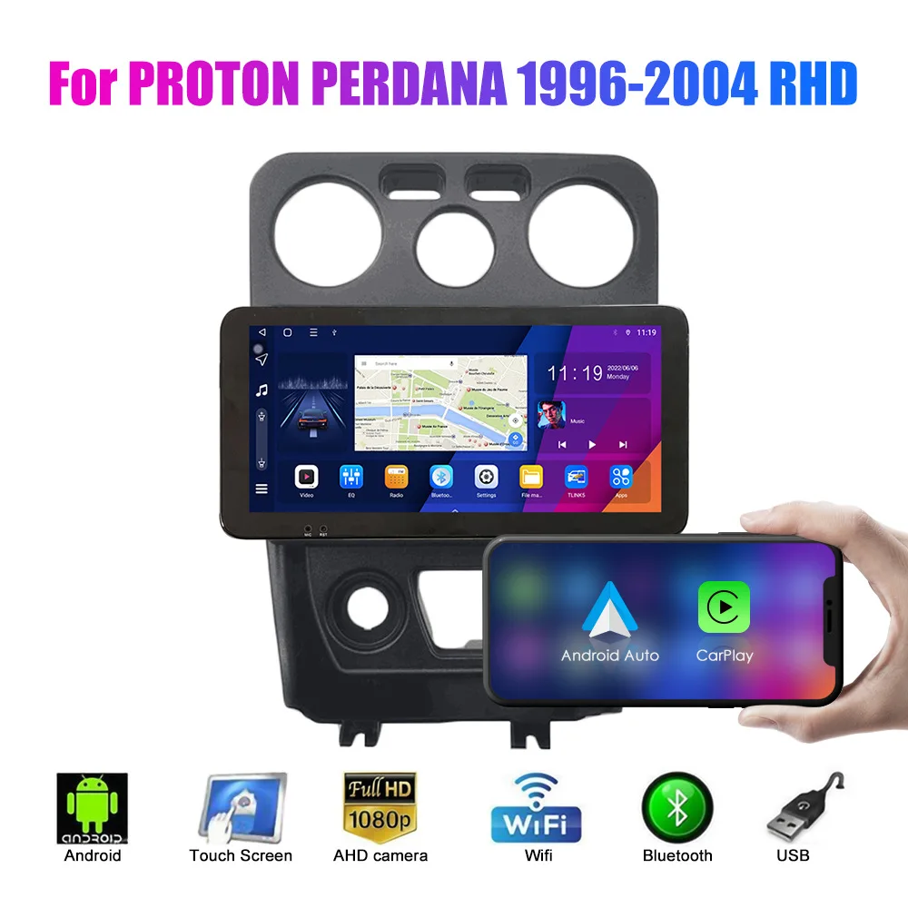 For Proton PERDANA 1996-2004 RHD 9-inch Android Car GPS Navigation & Reversing Camera Integrated Unit