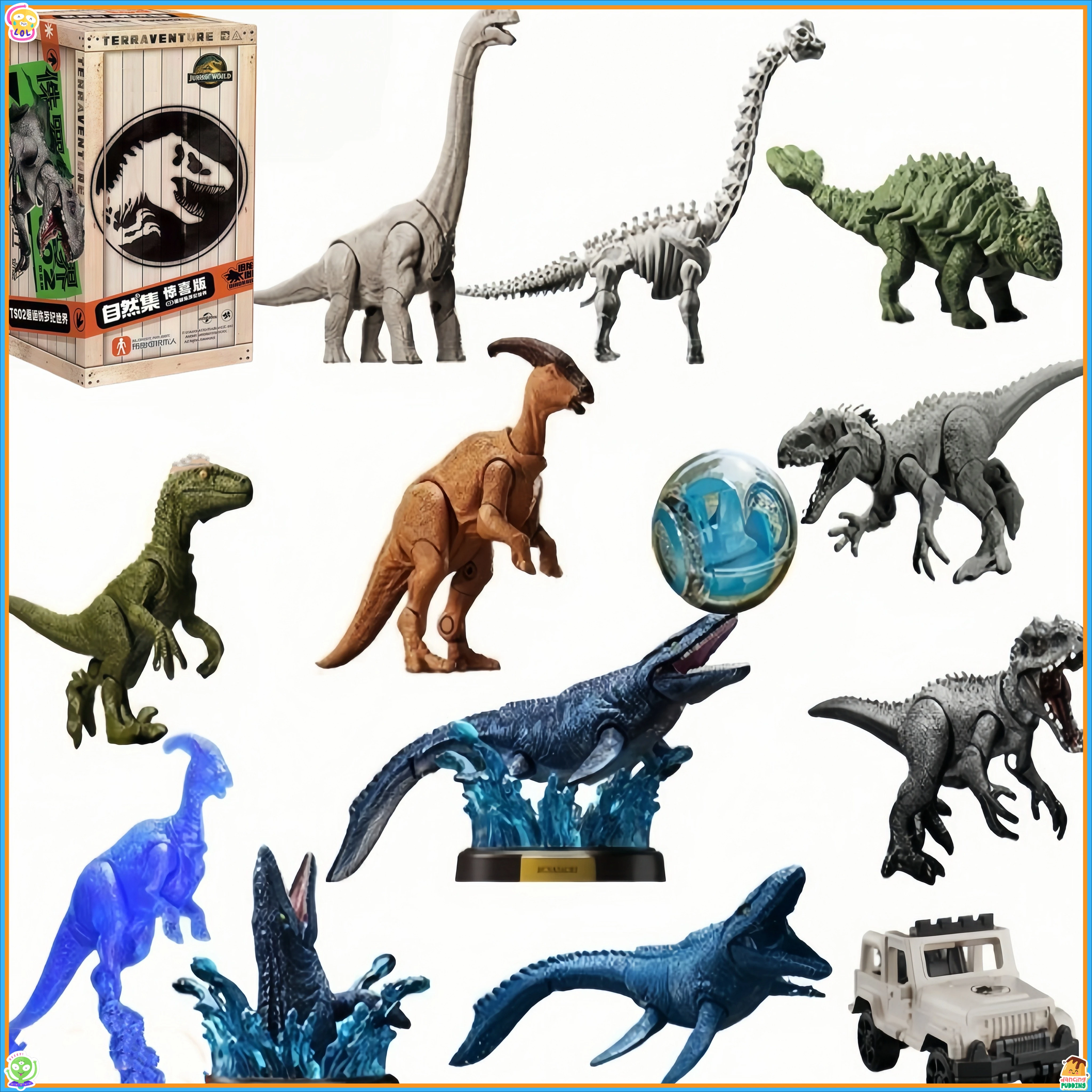 

Новинка 2024 года, серия «Мир Юрского периода», 2 слепая коробка, блоки T-Rex, подвижная фигурка динозавра, коллекционная детская игрушка в подарок для мальчиков