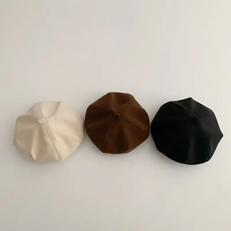 Bambini ragazze carino berretto 2024 nuovo arrivo primavera autunno zucca cappello fotografia abbigliamento neonate cappello da pittore stile giapponese