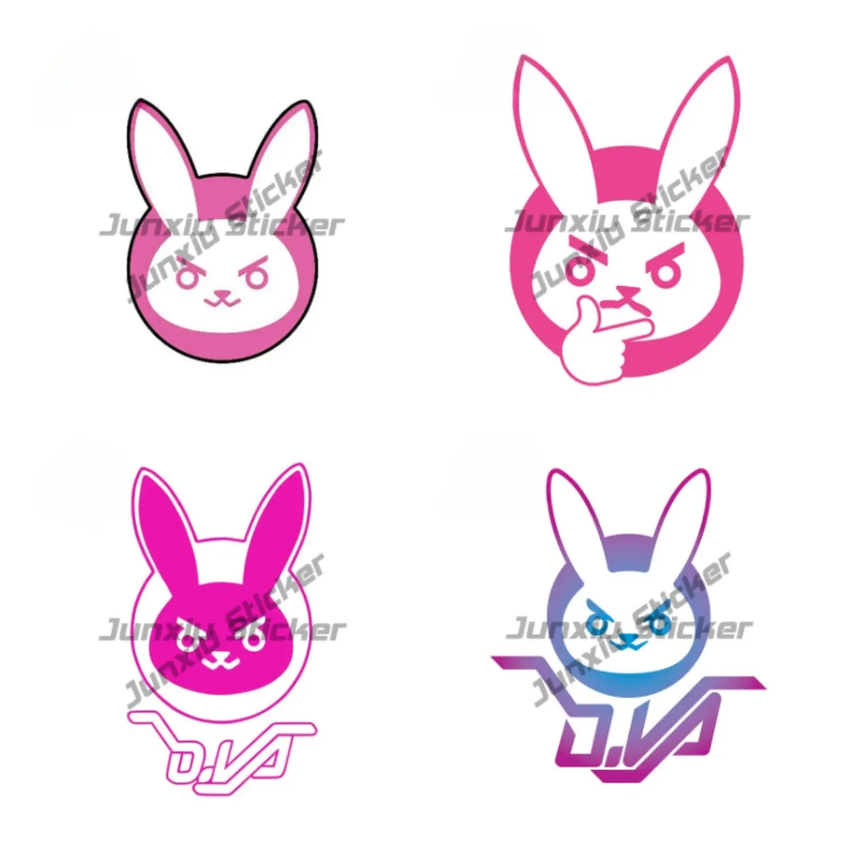 

D.Va DVA Logo Car Stickers Personality Vinyl Decal Waterproof Laptop Bumper Windshield Car Accessories