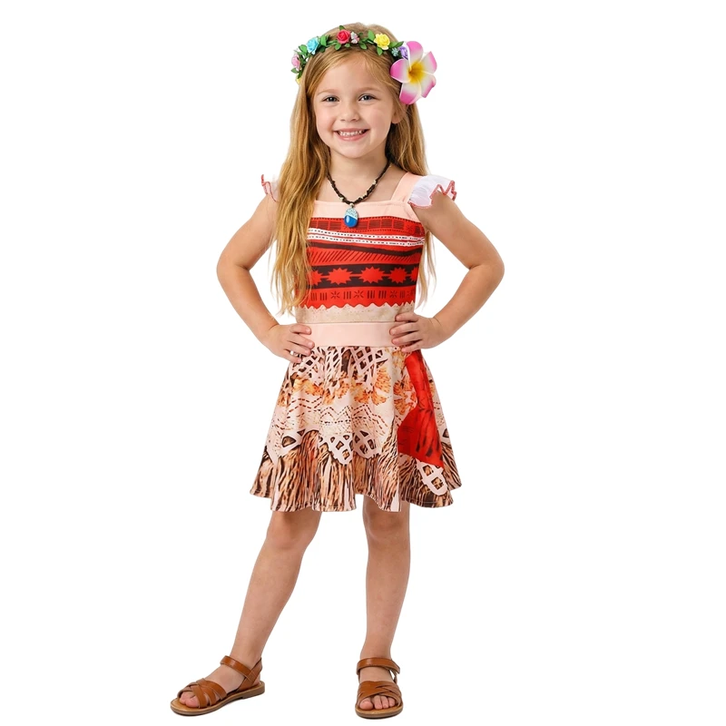 

Girls' Halloween Party Costume Princess Outfit Birthday Theme Sleeveless Christmas Dress Roleplay Costume with Accessories
