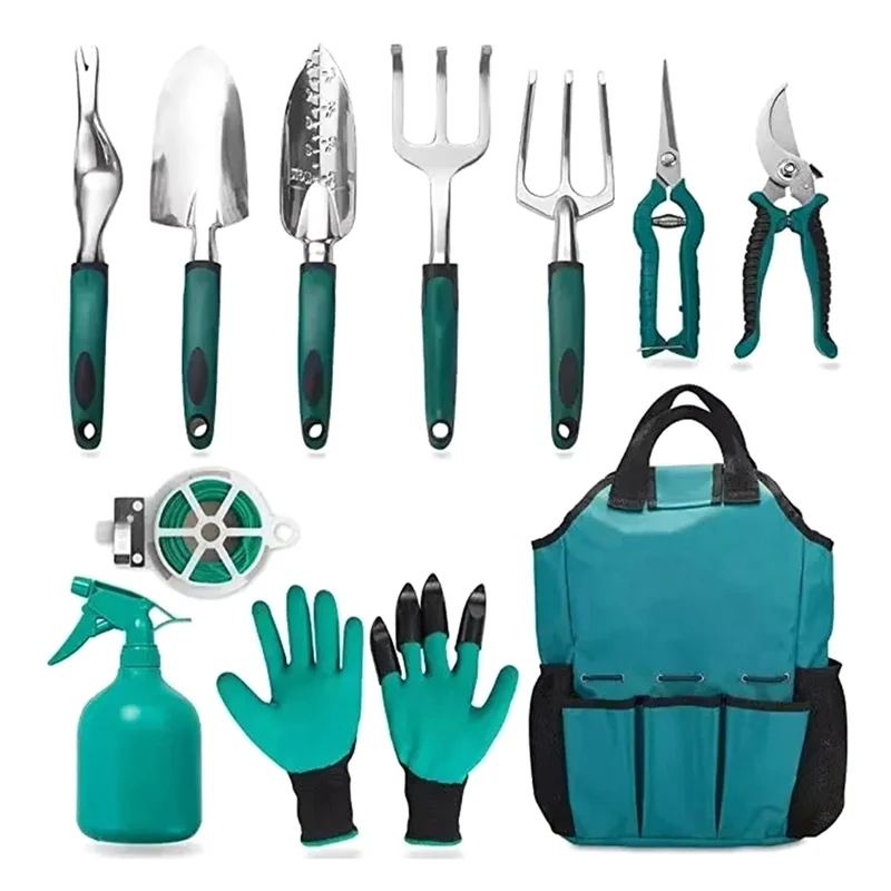 

ABHZ-Stainless Steel Heavy Duty Gardening Tool Set Complete Comes Grassland With Bag Gardening Tools Set