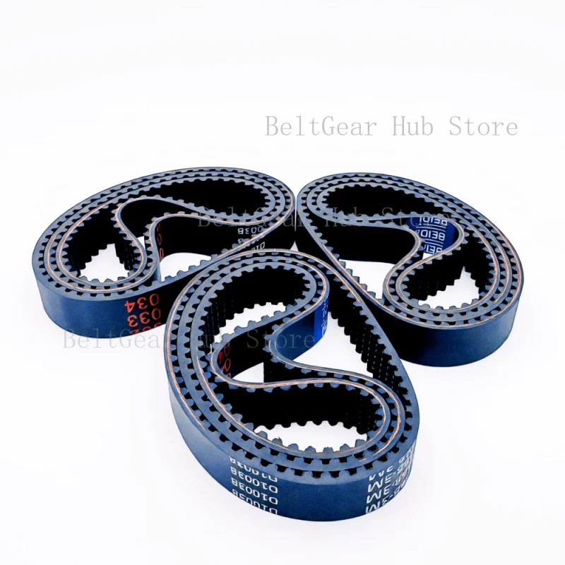 HTD 3M Synchronous Belt Length 123 126 129 132 135 138 141 144 147 150 153 156mm Width 6/9/10/15/20mm 3M High torque Timing Belt