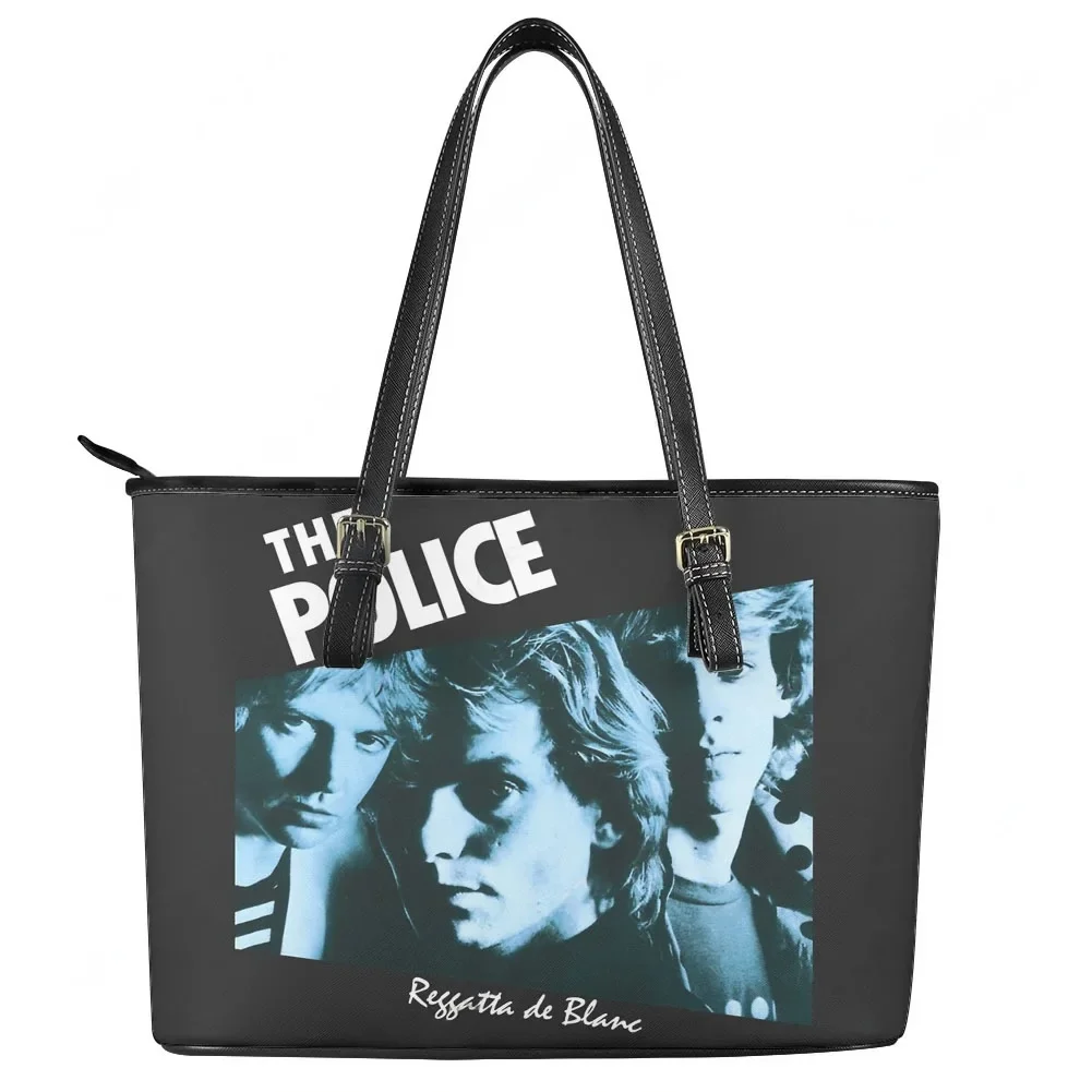 

The Police Rock Band Custom Handbag Womens Men Vintage Personalized Tote Bag Shoulder Bag Business Leather Purse Travel Bag Gift