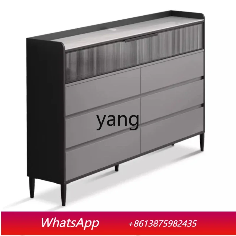 LH  simple modern bedside light luxury rock slab ultra-thin eight-chest cabinet storage