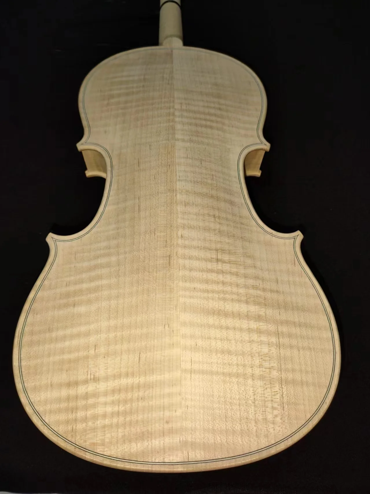 1PC Quality Unvarnished Violin Maple Back Spruce Top Ebony Fingerobard 4/4 G2241#