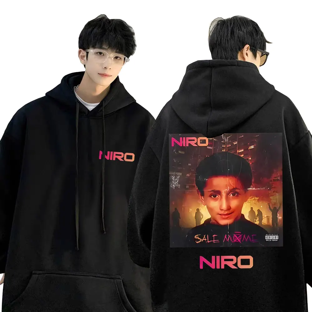 

Rapper Niro Sale Môme Album Hoodie Men Women Fashion Oversized Streetwear Unisex Vintage Casual Fleece Cotton Pullover Hoodies