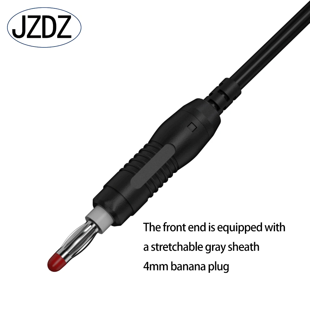 JZDZ 4MM Retractable Safety Banana Plug to Banana Plug Test Lead Red Black 1M Nickel Plated Copper Banana Plug J.70019