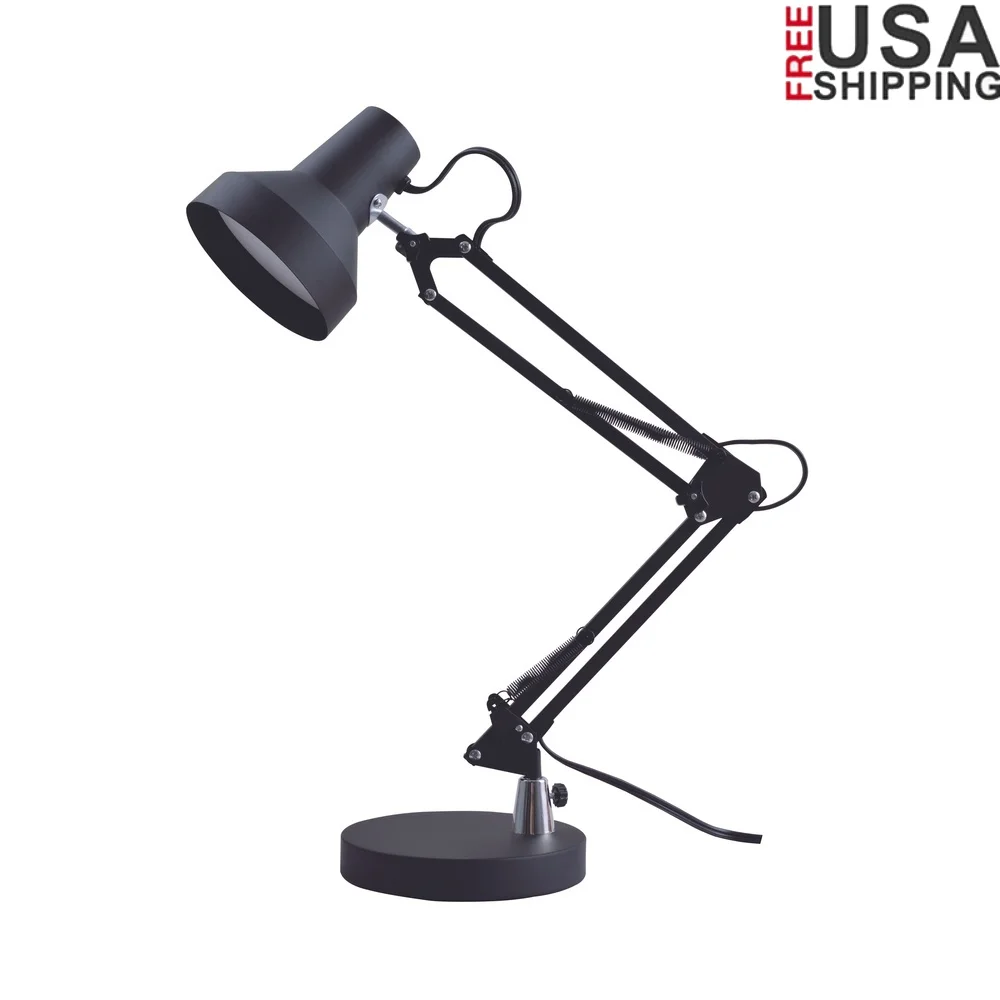 

Adjustable LED Architect Desk Lamp with 360 Degree Rotating Head Energy Efficient Black Metal Finish Home Office Use