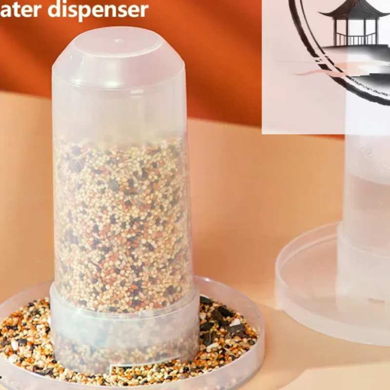 1pc automático pássaro codorna beber copo fonte pet pássaro alimentador de plástico bebedor água bandeja comida tanque pássaro pombo gaiola suprimentos