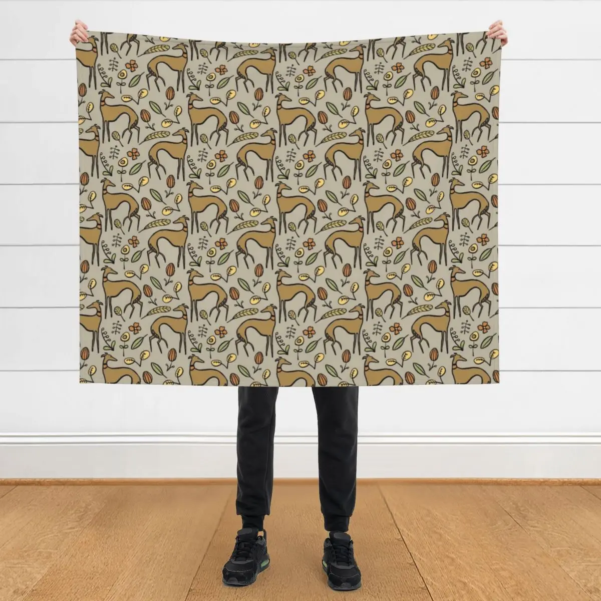 

Galgo Throw Blanket Plaid on the sofa Bed Flannels Sofa Blankets