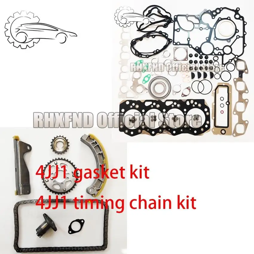 

Engine Repair 4JJ1 4JJ1-TC Gasket Kit Engine Control Timing Chain Distribution Kit Set for ISUZU D-max Rodeo 2.5 3.0 DiTD CRDi