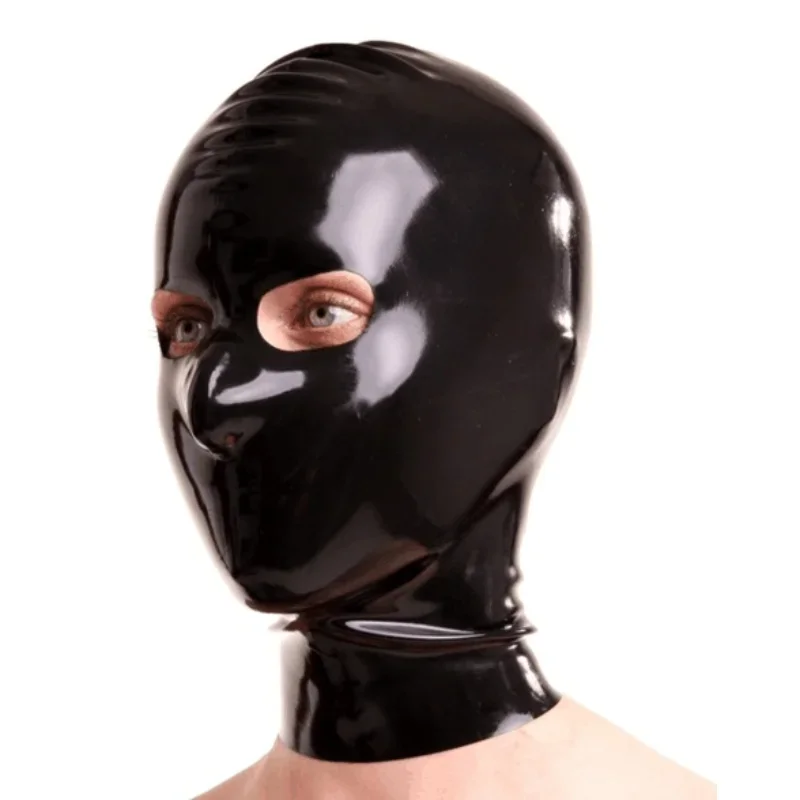 Defective latex headgear is on sale, one-time molding, seamless, glue-free, zipper-free, standard eye-opening piece.