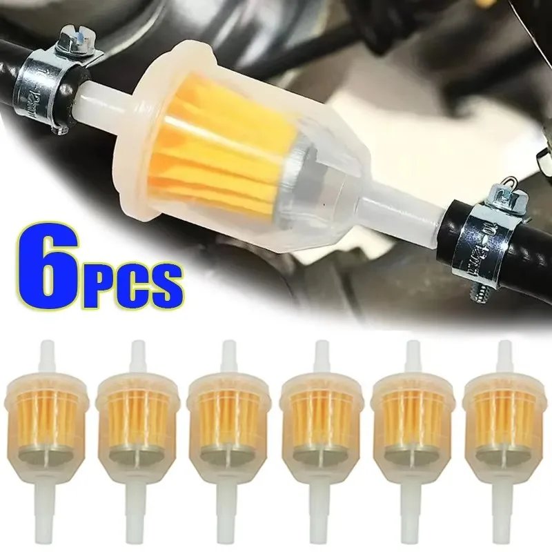Tubos de filtro de aceite y gasolina universales, filtro de combustible en línea para motores pequeños, cortacésped, accesorios para motocicleta, 1-10 Uds.
