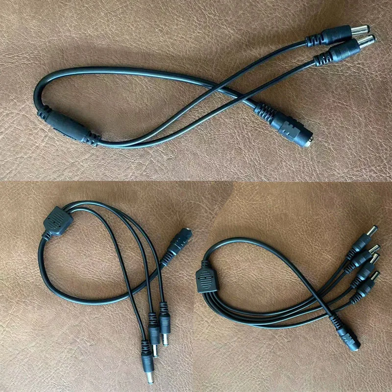 DC Power Jack 1 Female To 2/3/4 Male plug Splitter Adapter 5.5mm *2.1mm DC Connector Cable For CCTV Camera