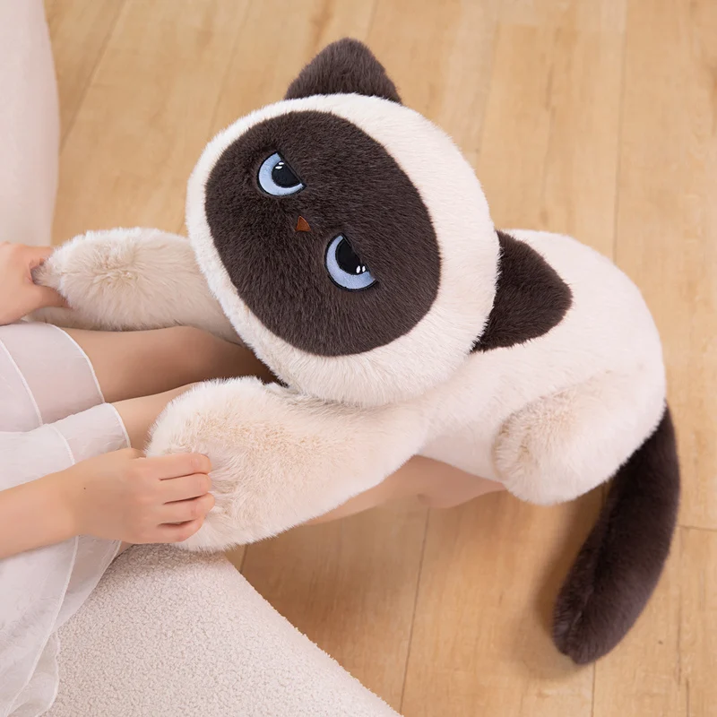 Entzückende Puppen, Katzenpuppe, liege anfällige Haltung, Supe, Stofftiere, Cartoon-Baby, beruhigende Geburtstags-Yortrau-Geschenke, Dekor für Jungen und Mädchen