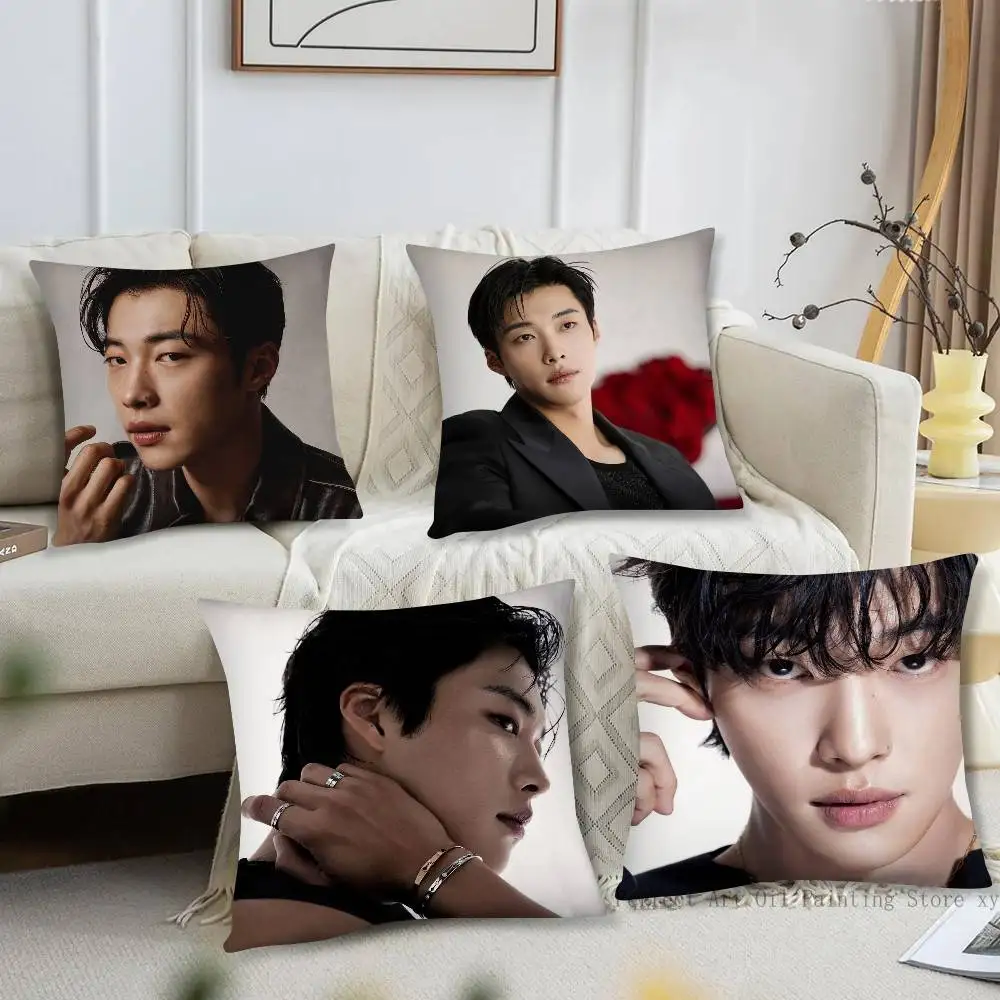 Korean Actor Woo Do Hwan Pillow Case Fashion Square Pillowcase Bedroom Sofa Room Ins Decoration Leisure