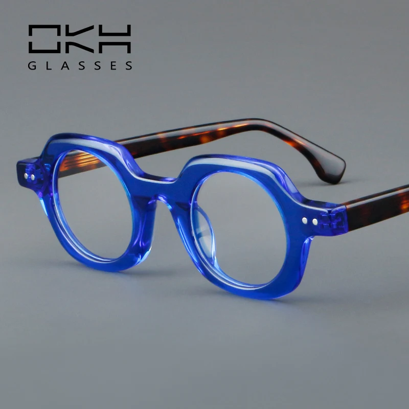 

OKH 2024 High-quality New Plate Glasses Frames Retro Polygonal Men And Women Frames Light Luxury Optical Prescription Frames B06